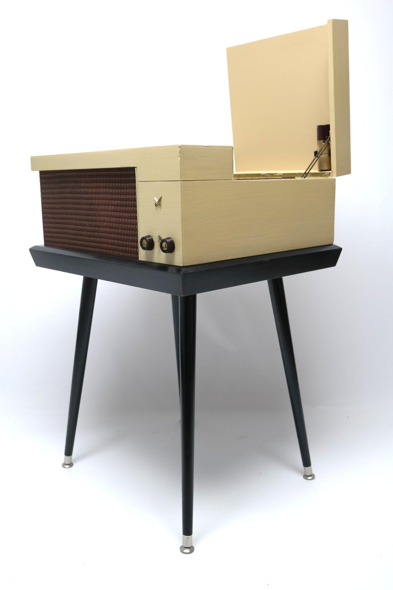 Mid Century Modern Blonde Voice of Music 560 Record Player w/Bluetooth The Vintedge Co.