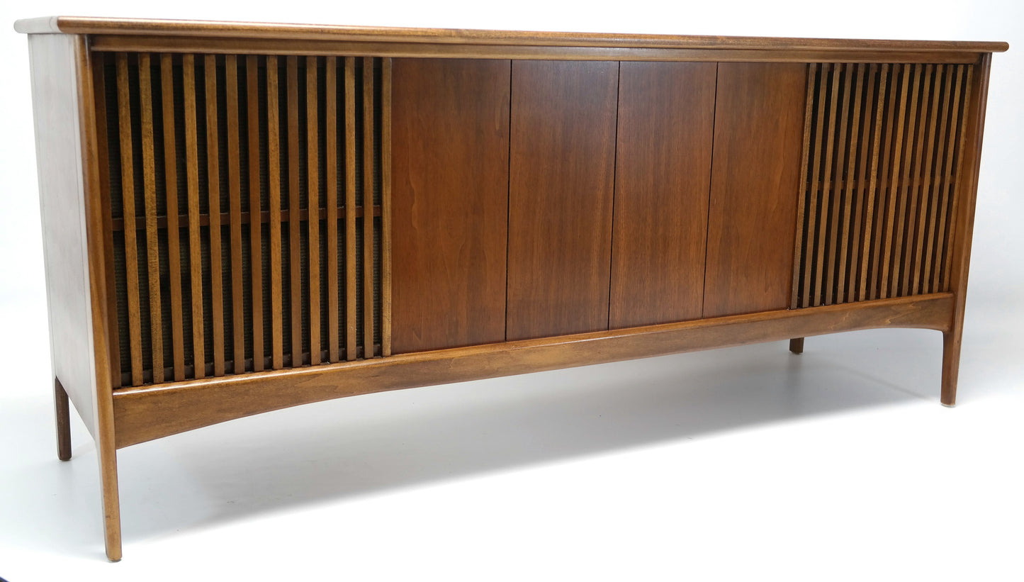 Mid Century 60's Admiral Stereo Console Record Player - Bluetooth iPod iPhone Android Input AM/FM Tuner The Vintedge Co.