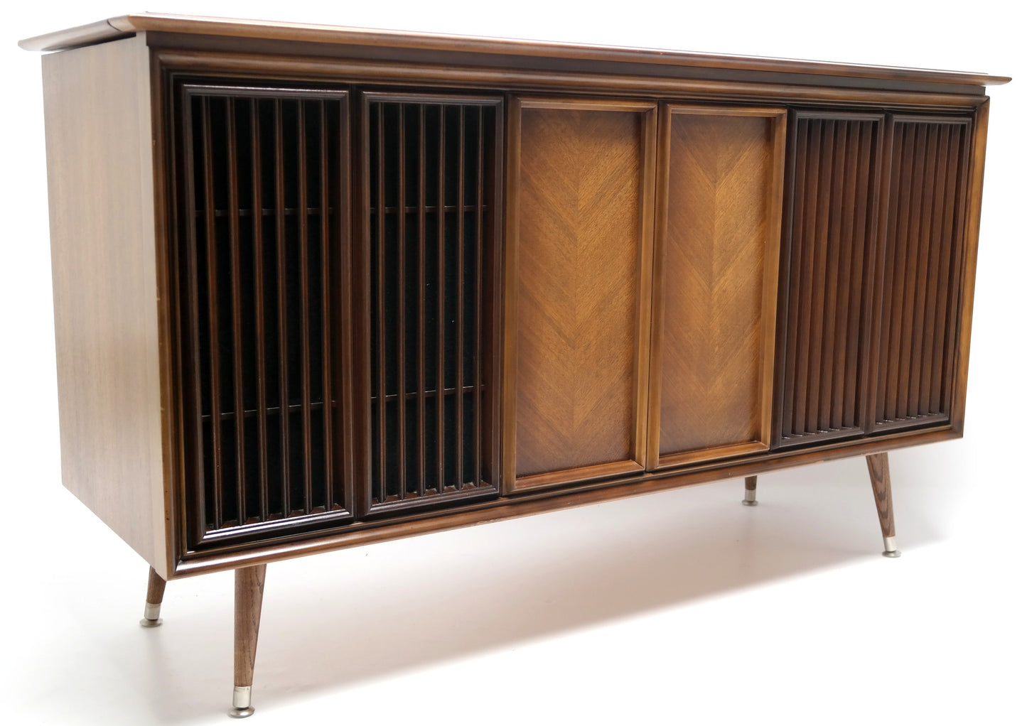 Mid Century RCA Stereo Console + Bluetooth Record Player + Tuner AM/FM  Stereo The Vintedge Co.