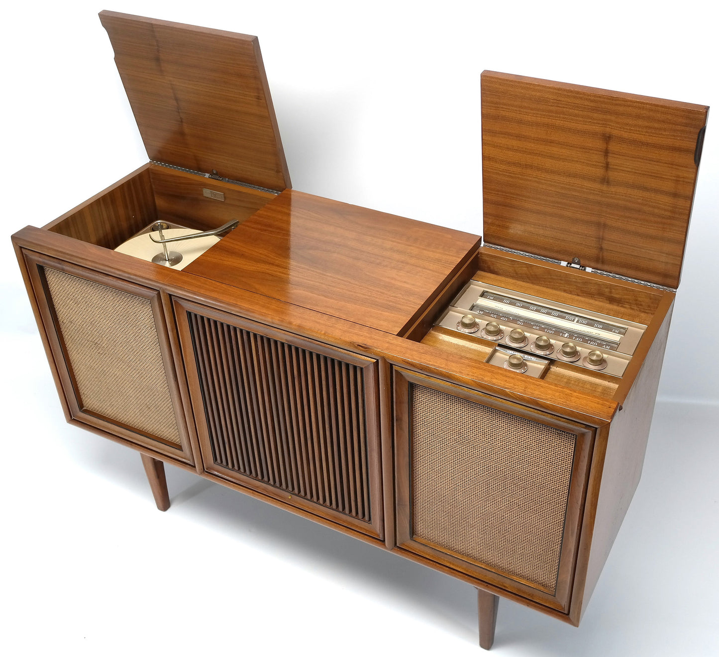 Mid Century Modern Motorola STEREO CONSOLE- 60's - Record Player - Bluetooth - AM FM Tuner The Vintedge Co.