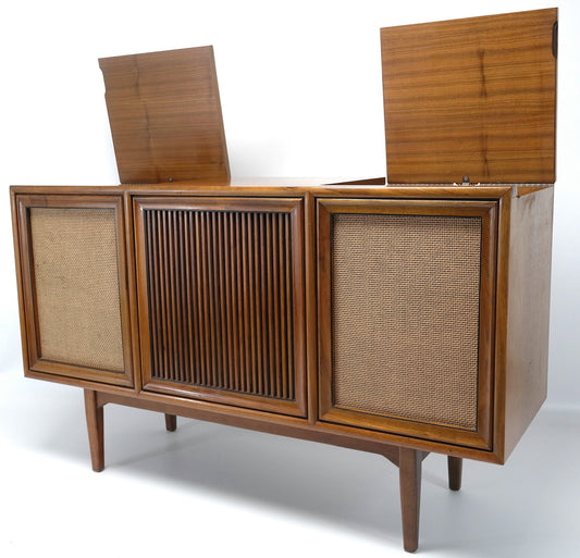 Mid Century Modern Motorola STEREO CONSOLE- 60's - Record Player - Bluetooth - AM FM Tuner The Vintedge Co.
