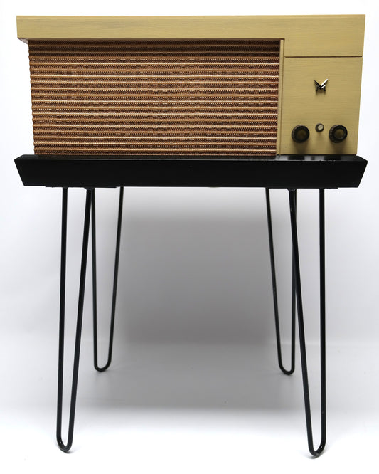 Mid Century Modern Blonde Voice of Music 560 Record Player w/Bluetooth The Vintedge Co.