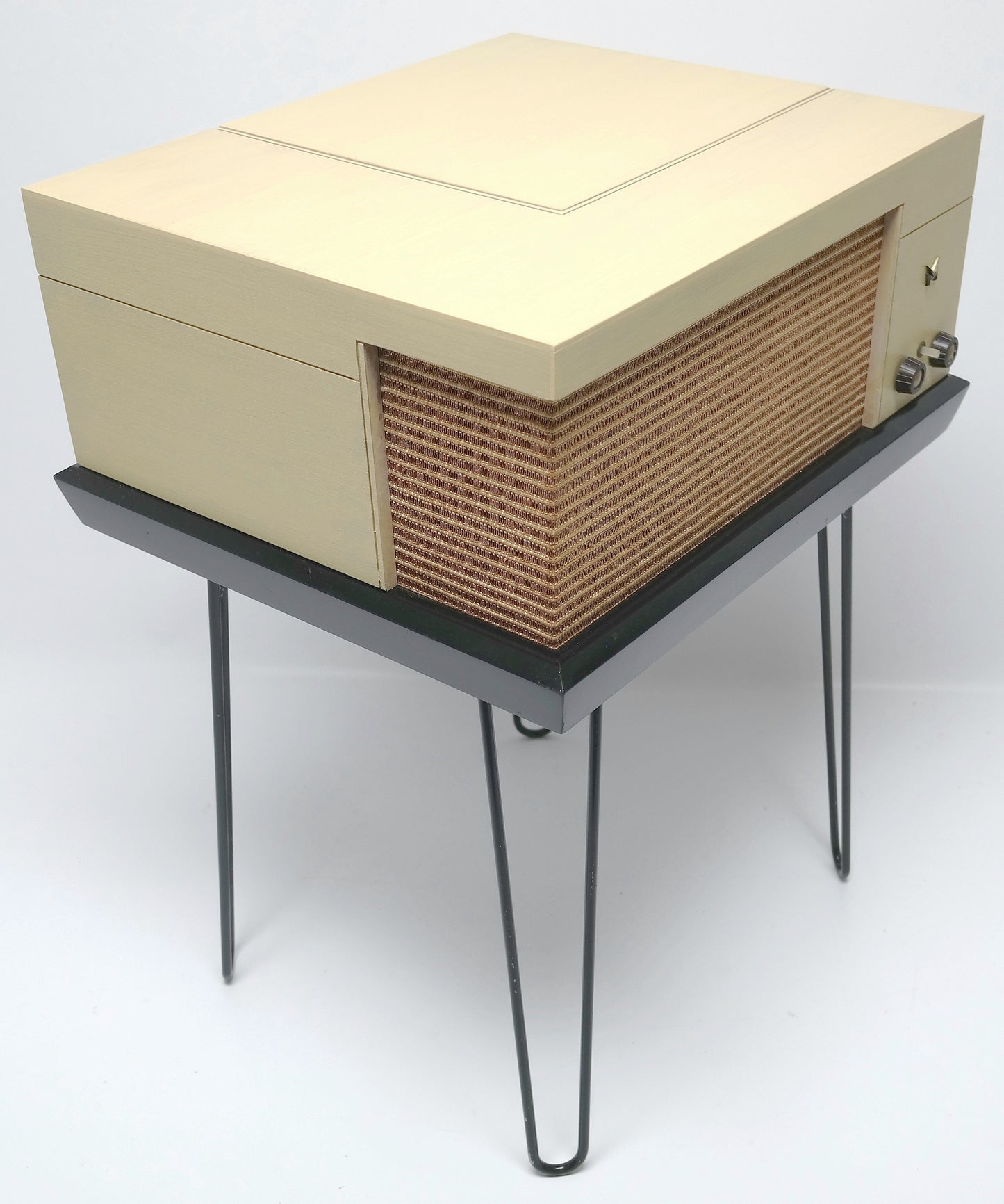 Mid Century Modern Blonde Voice of Music 560 Record Player w/Bluetooth The Vintedge Co.