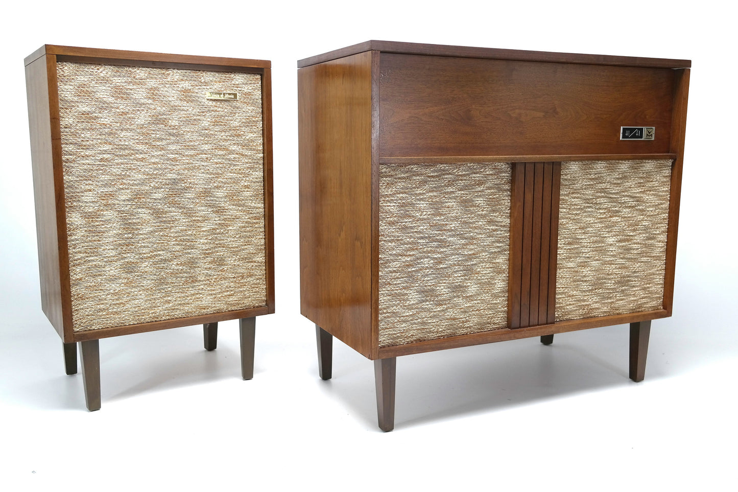 Mid Century Modern STEREO Console Voice of Music - Record Player - Bluetooth The Vintedge Co.