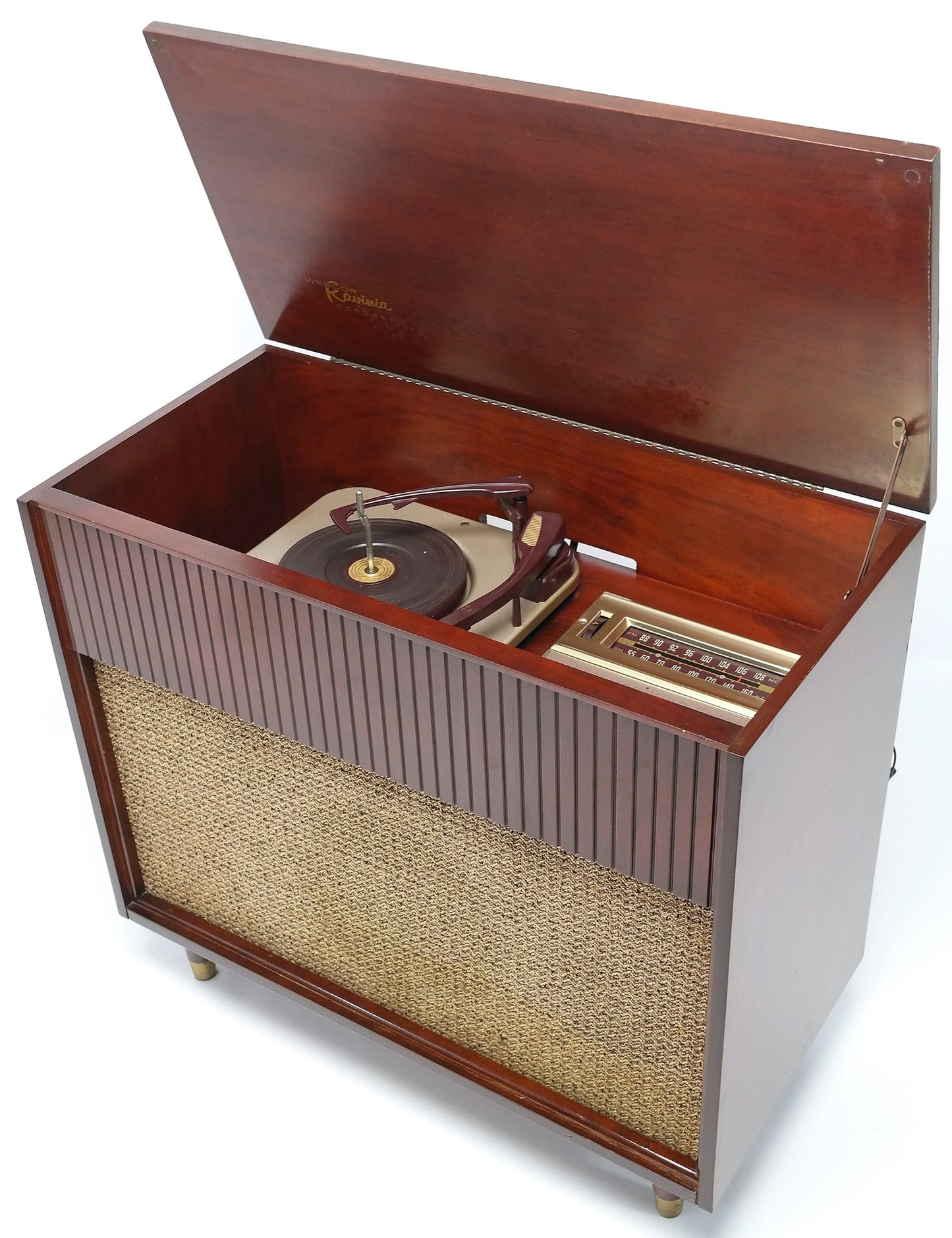 Mid Century Modern STEREO CONSOLE - 50's - Mid Century Webcor Ravinia Coronet Record Player - Bluetooth - AM FM The Vintedge Co.
