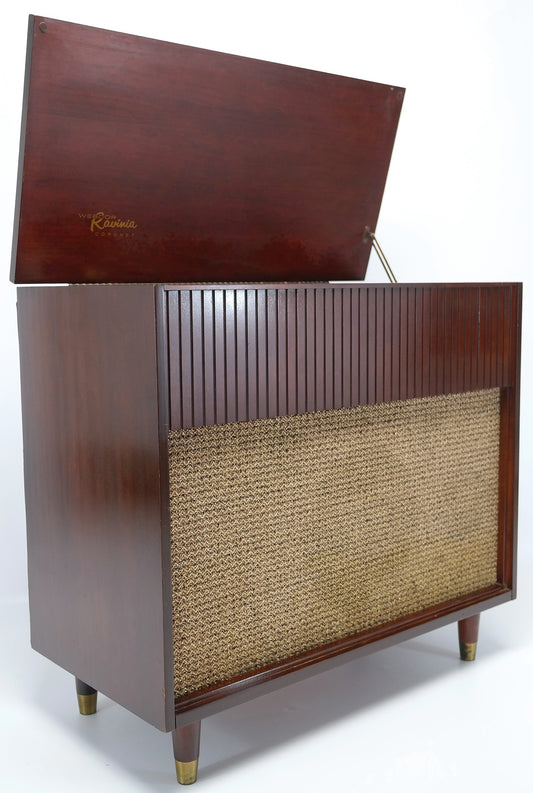Mid Century Modern STEREO CONSOLE - 50's - Mid Century Webcor Ravinia Coronet Record Player - Bluetooth - AM FM The Vintedge Co.