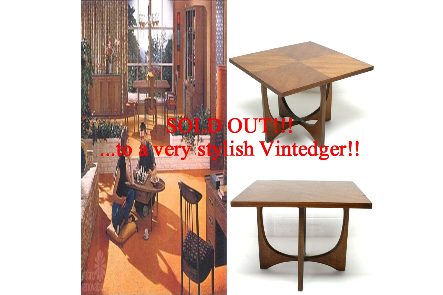 SOLD - 1960's Mid Century Table The Vintedge Co.