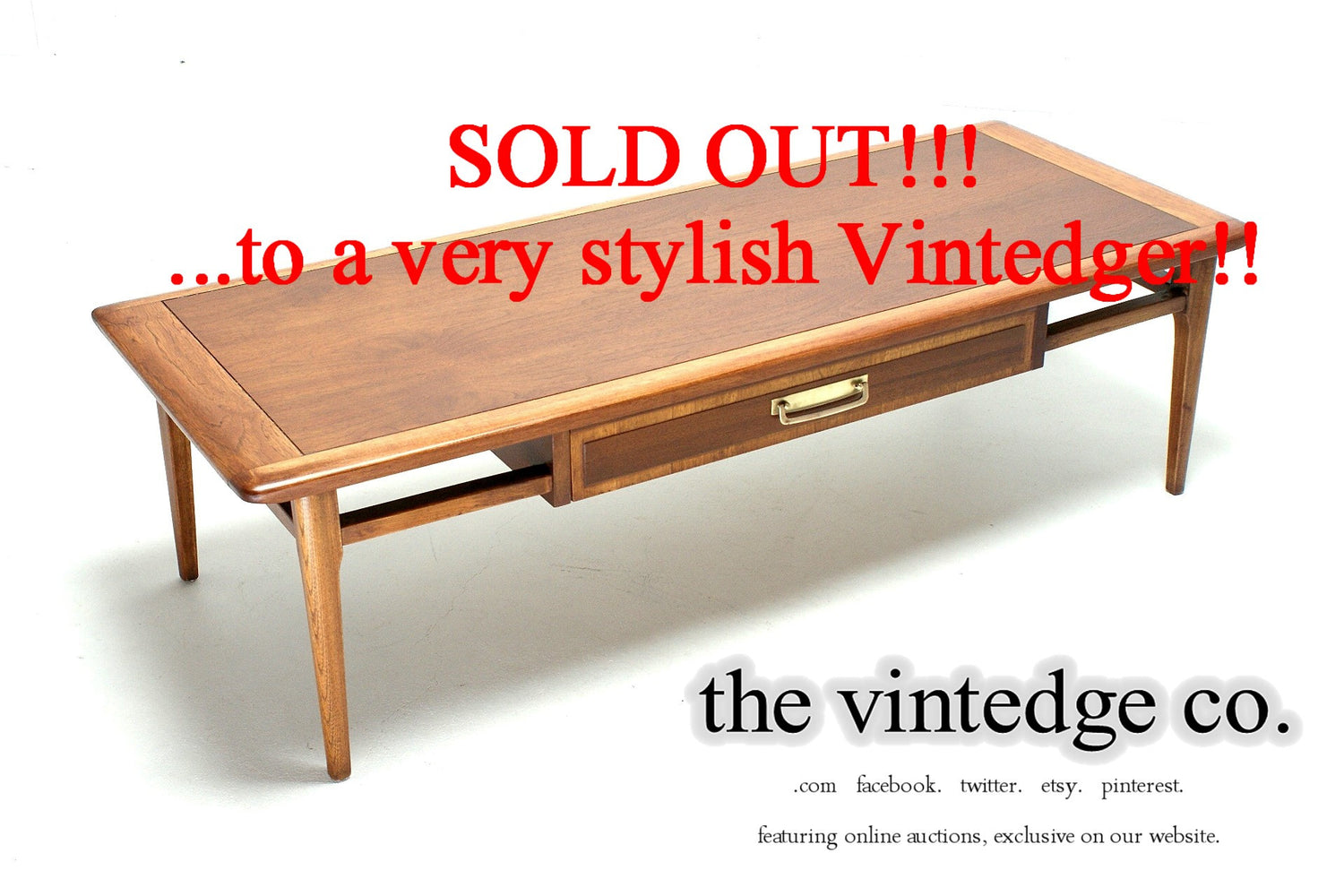 SOLD - 1960's Mid Century Coffee Table The Vintedge Co.