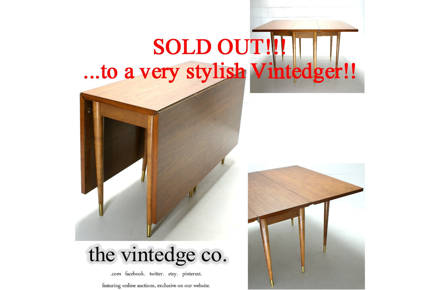 SOLD - Mid Century Modern Dining Table The Vintedge Co.
