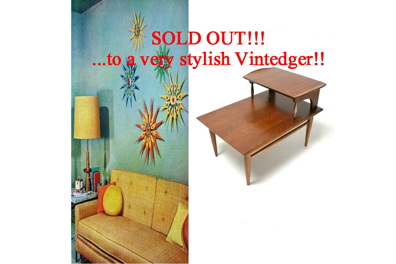 SOLD - 1960s MCM Side Table The Vintedge Co.