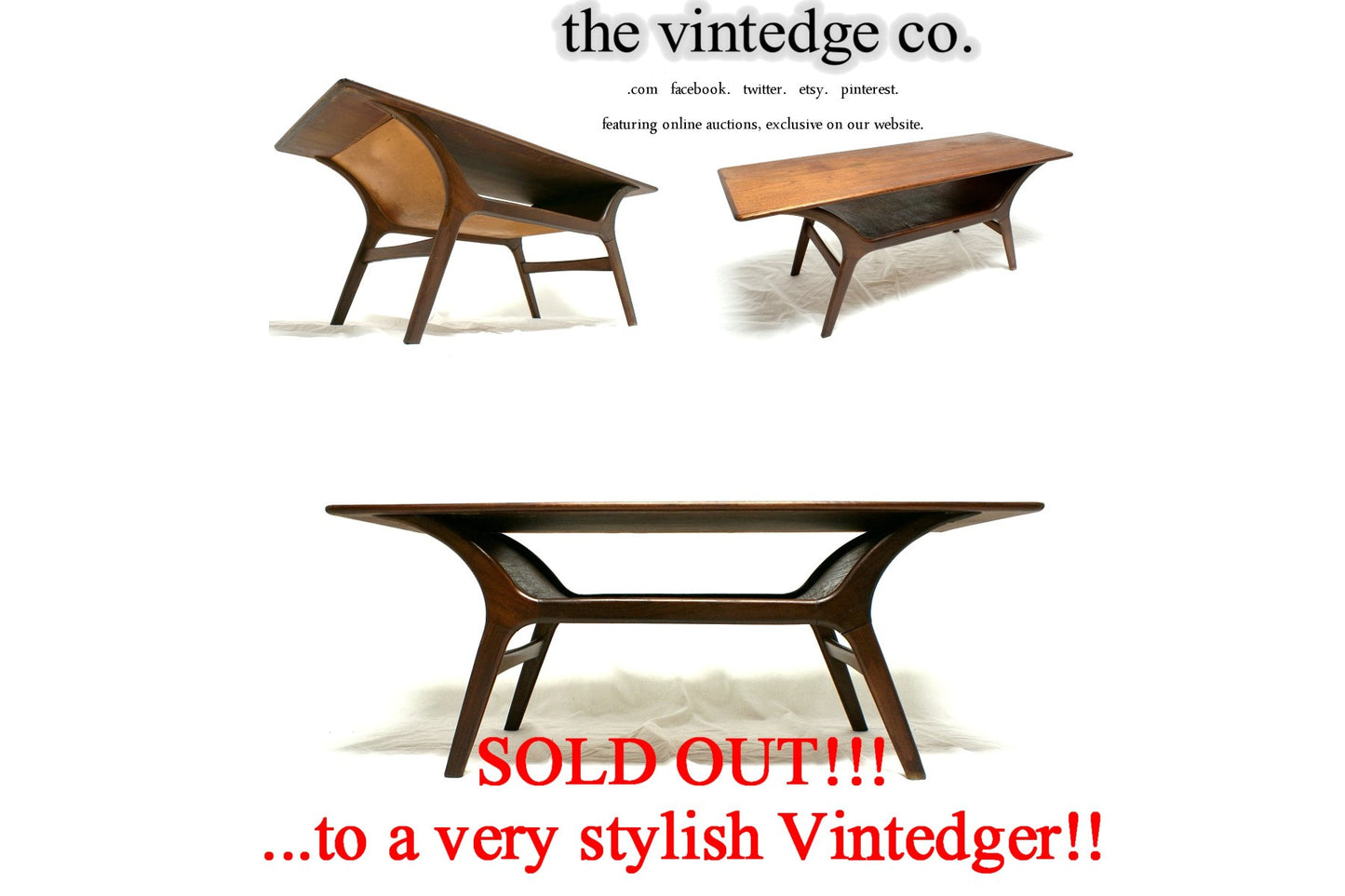 SOLD - Mid Century Modern 60's Coffee Table The Vintedge Co.