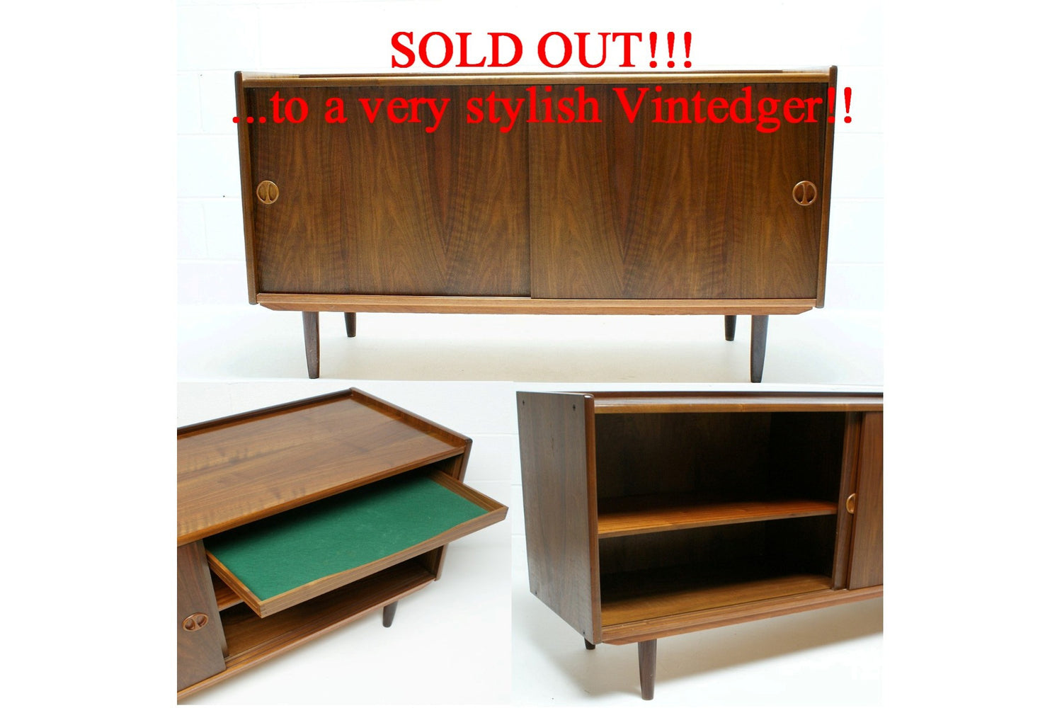 SOLD - MCM Sideboard Console The Vintedge Co.