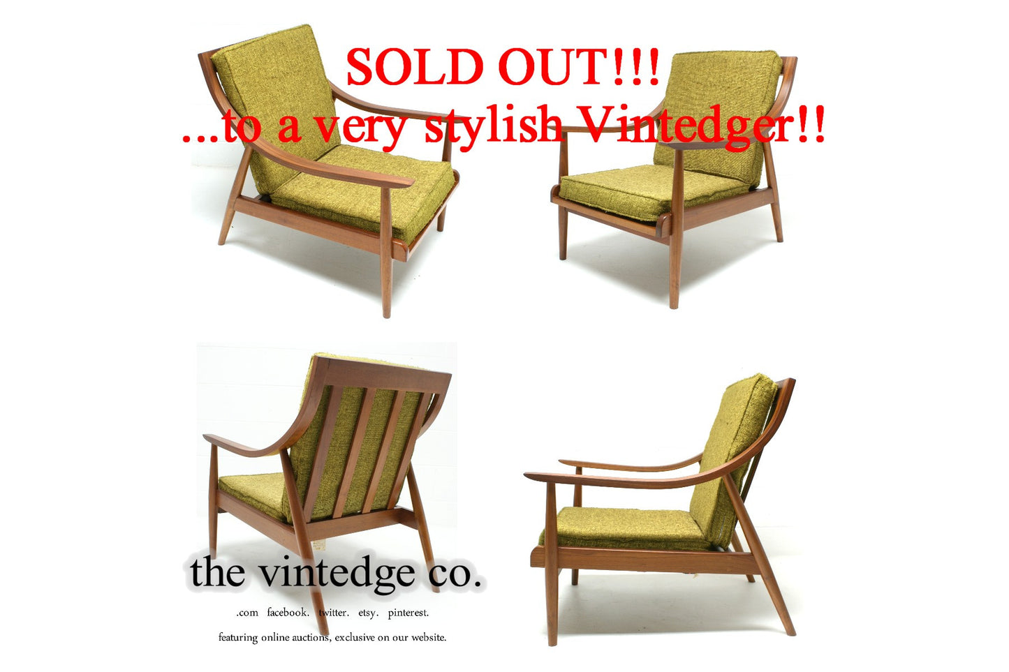 SOLD - Mid Century Danish Lounge Chair The Vintedge Co.