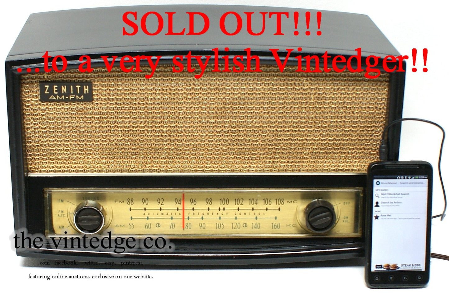 SOLD - Vintage Mid Century Modern Radio The Vintedge Co.