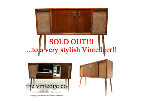 SOLD - MCM Stereo Console The Vintedge Co.