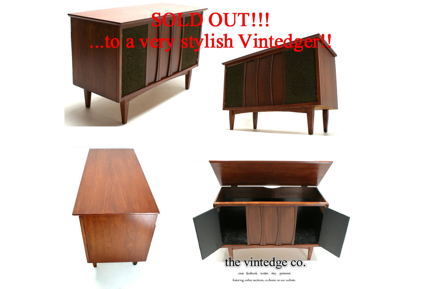 SOLD - MCM Stereo Console The Vintedge Co.