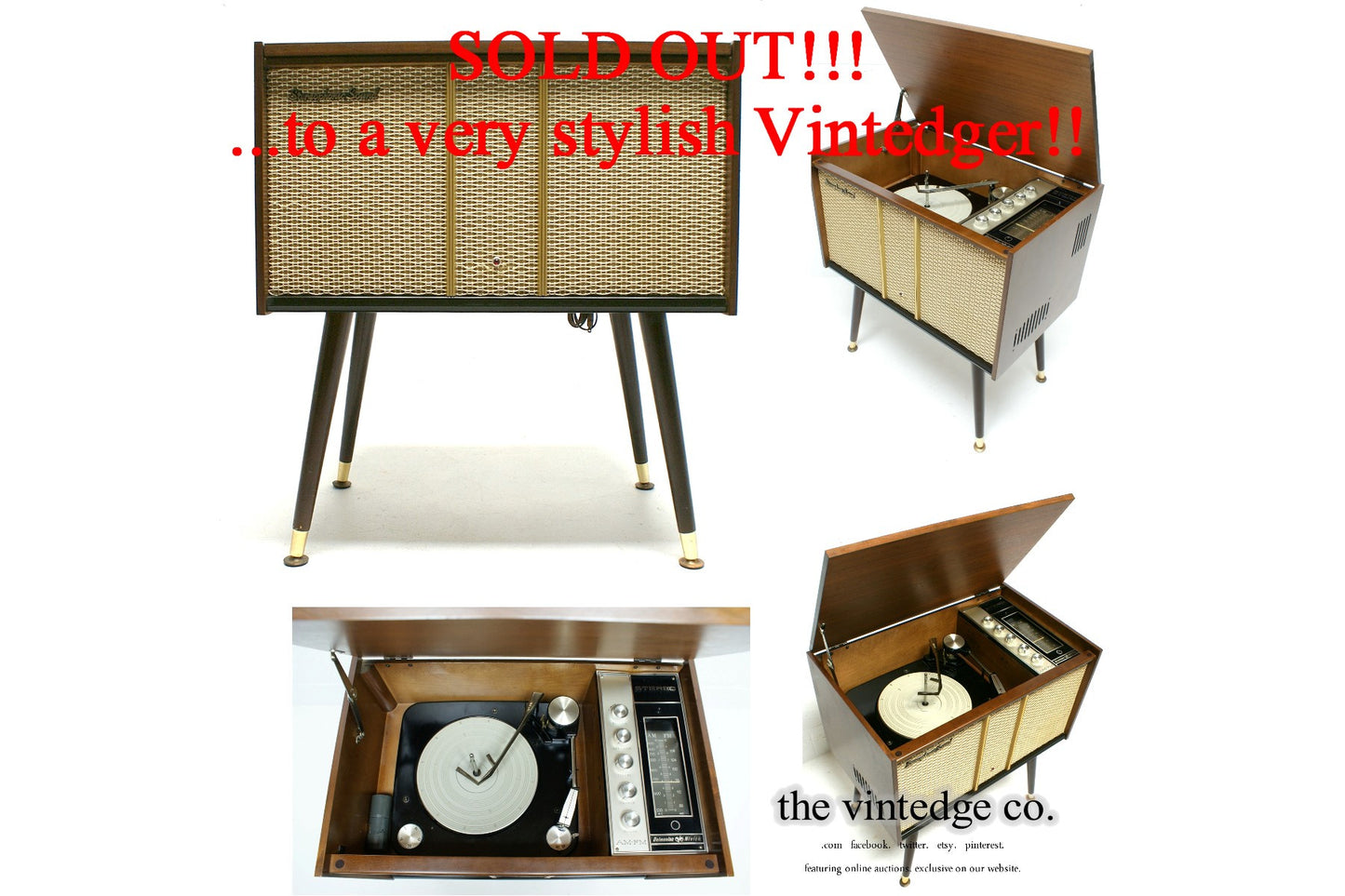 SOLD - MCM Stereo Console The Vintedge Co.