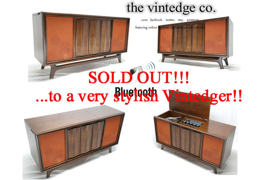 SOLD - MCM Stereo Console The Vintedge Co.