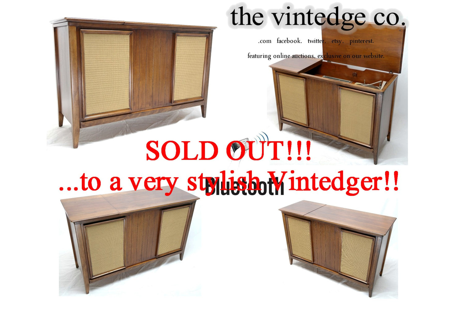 SOLD - MCM Stereo Console The Vintedge Co.