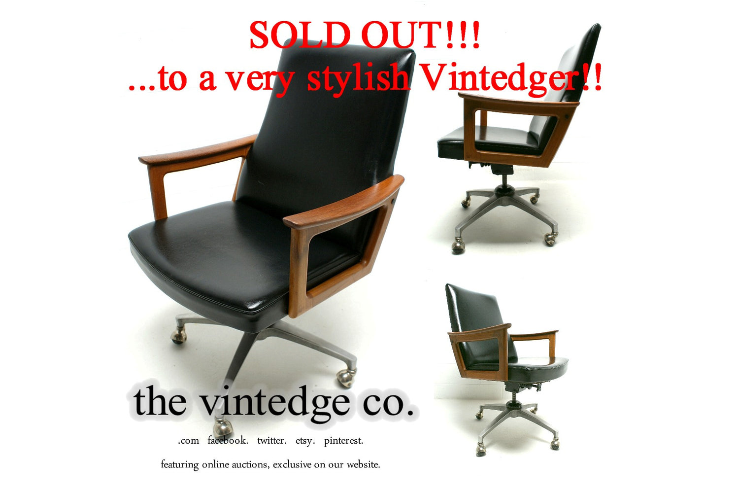 SOLD - 60's Mid Century Industrial Rocking Chair The Vintedge Co.