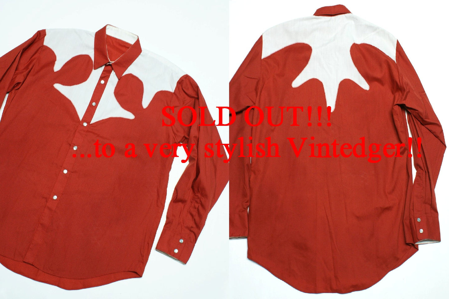 SOLD - Vintage Mens Western Shirt The Vintedge Co.