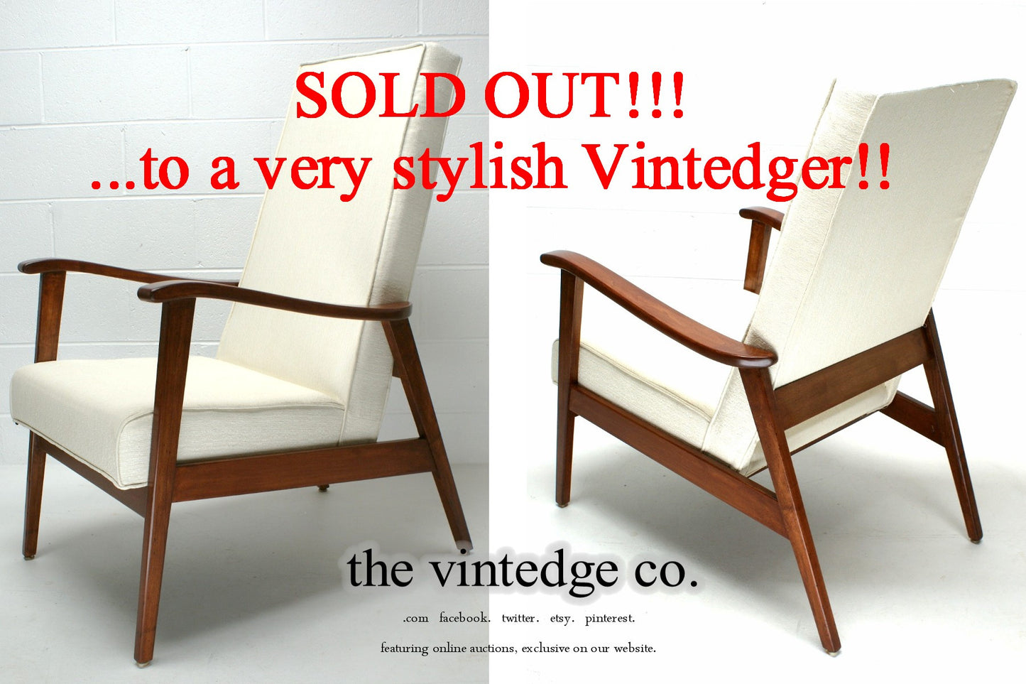SOLD - Mid Century 60s Lounge Chair The Vintedge Co.
