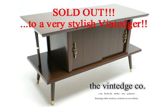 SOLD - 1950's MCM Side Console Cabinet The Vintedge Co.